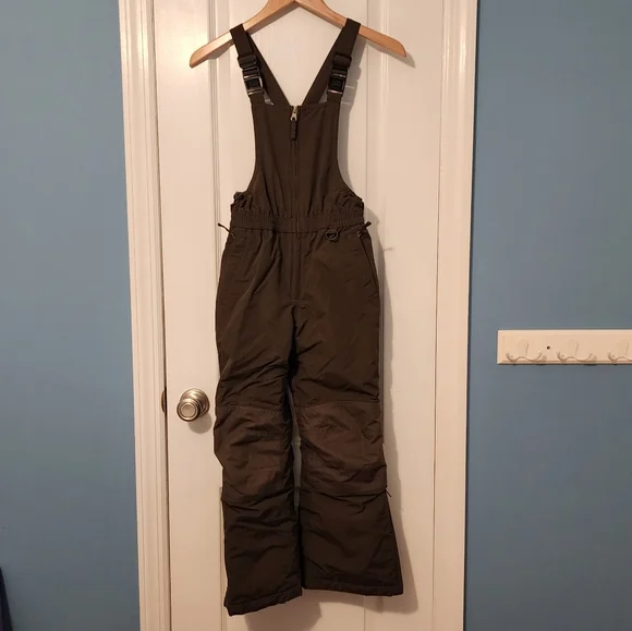 Kids Lands End Squall Waterproof Insulated Iron Knee Snow Bib Size 8 - Picture 1 of 11